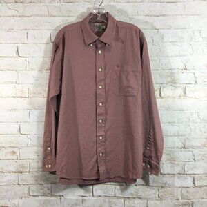 Cinch Mens Size Med Long Sleeve Button Down Shirt Burgundy Western Cowboy Rodeo